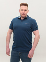 Поло чоловіче синє пряме короткий рукав 9606-1