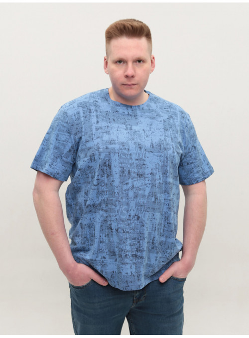 Футболка мужская синяя...