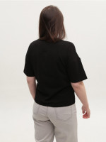 Футболка женская черная свободная 2709-01-T
