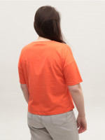 Футболка женская коралловая свободная 2709-12-T