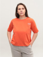 Футболка женская коралловая свободная 2709-12-T