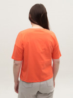 Футболка женская коралловая свободная 2709-12-T