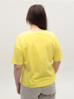 Футболка женская желтая с надписью 2713-15-T