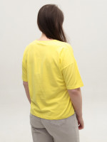 Футболка женская желтая с надписью 2713-15-T