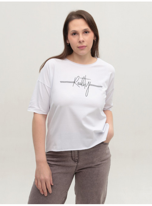 Футболка женская белая с...