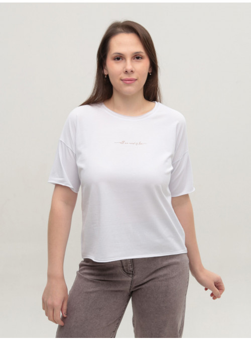 Футболка женская белая с...