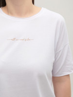 Футболка женская белая с надписью 1835-0-T