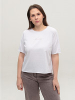 Футболка женская белая с надписью 1835-0-T