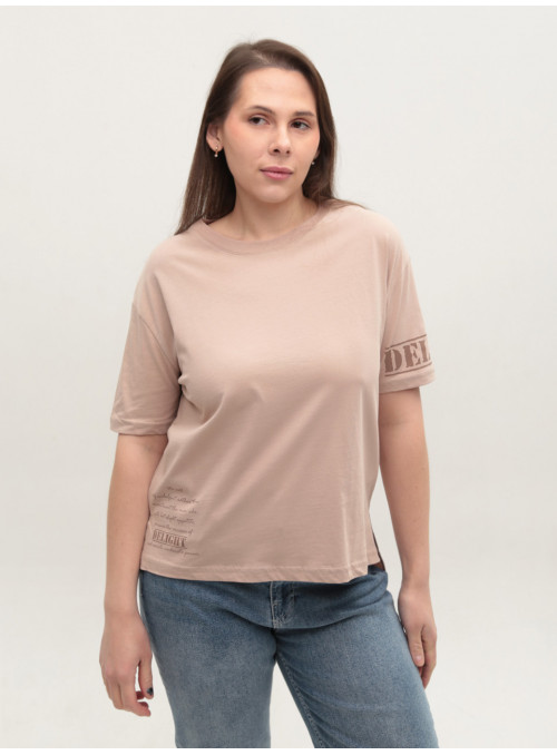 Футболка женская бежевая...