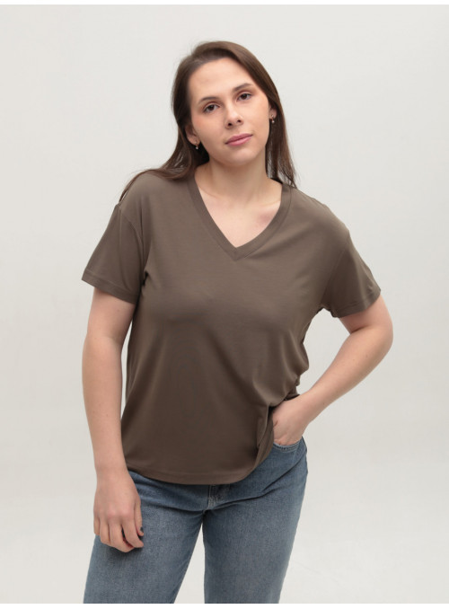 Футболка женская хаки...