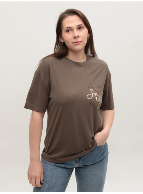 Футболка женская хаки...