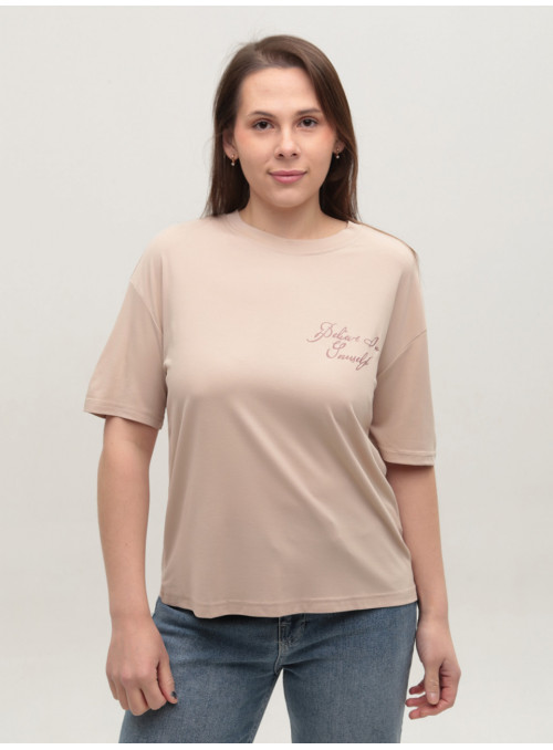 Футболка женская бежевая...