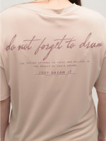 Футболка жіноча бежева тонка вільна 35-06