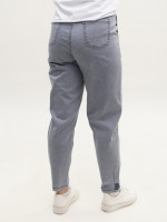 Джинси жіночі сині банани тонкі з гумкою великі розміри 8040-B-3