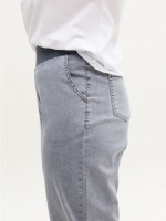 Джинси жіночі сині банани тонкі з гумкою великі розміри 8040-B-3