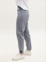 Джинси жіночі сині банани тонкі з гумкою великі розміри 8040-B-3