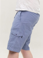 Шорти чоловічі світло-сині лляні з гумкою на поясі 8604-5