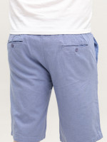 Шорты мужские светло-синие льняные на резинке 8603-5