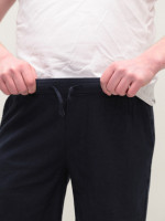 Шорти чоловічі темно-сині лляні на резинці 8603-4