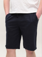 Шорти чоловічі темно-сині лляні на резинці 8603-4