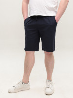 Шорти чоловічі темно-сині лляні на резинці 8603-4