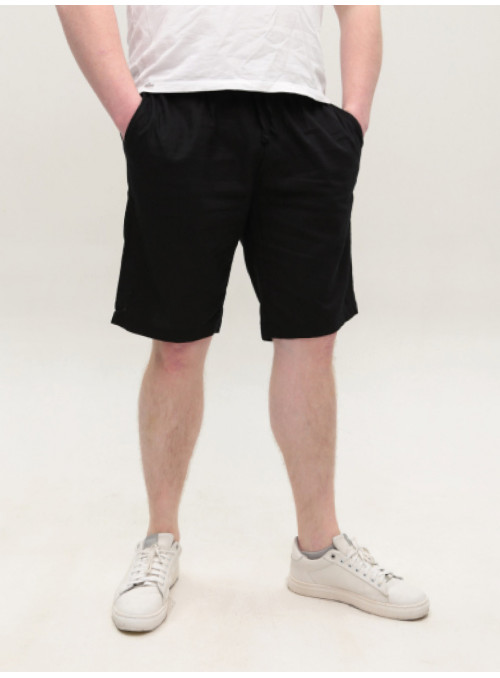 Шорти чоловічі чорні лляні...