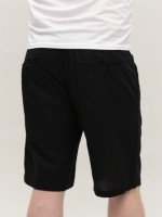 Шорты мужские черные льняные на резинке 8603-6