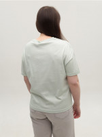 Футболка женская оливковая укороченная 30-05