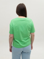 Футболка женская зеленая укороченная W-30-03