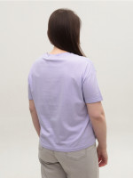 Футболка женская сиреневая укороченная W-30-02