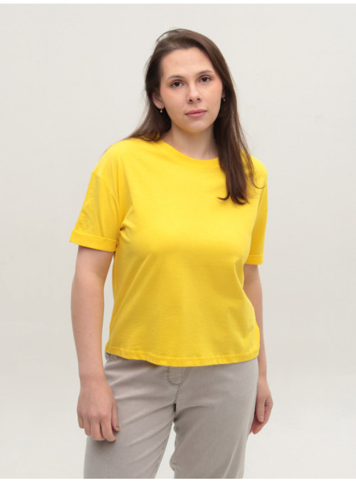 Футболка женская желтая...