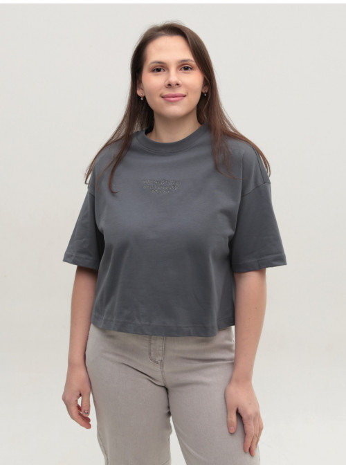 Футболка женская серая...