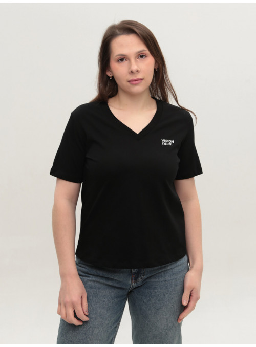 Футболка женская черная...