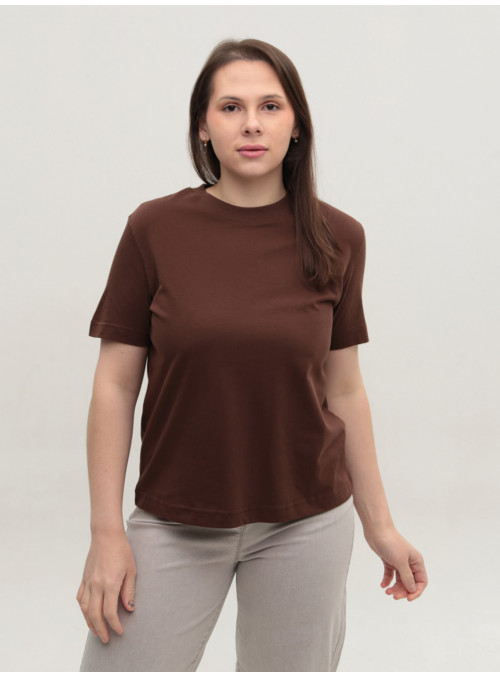 Футболка женская коричневая...