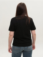 Футболка женская черная прямая 107-01