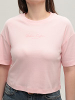 Футболка жіноча рожева укорочена 114-19