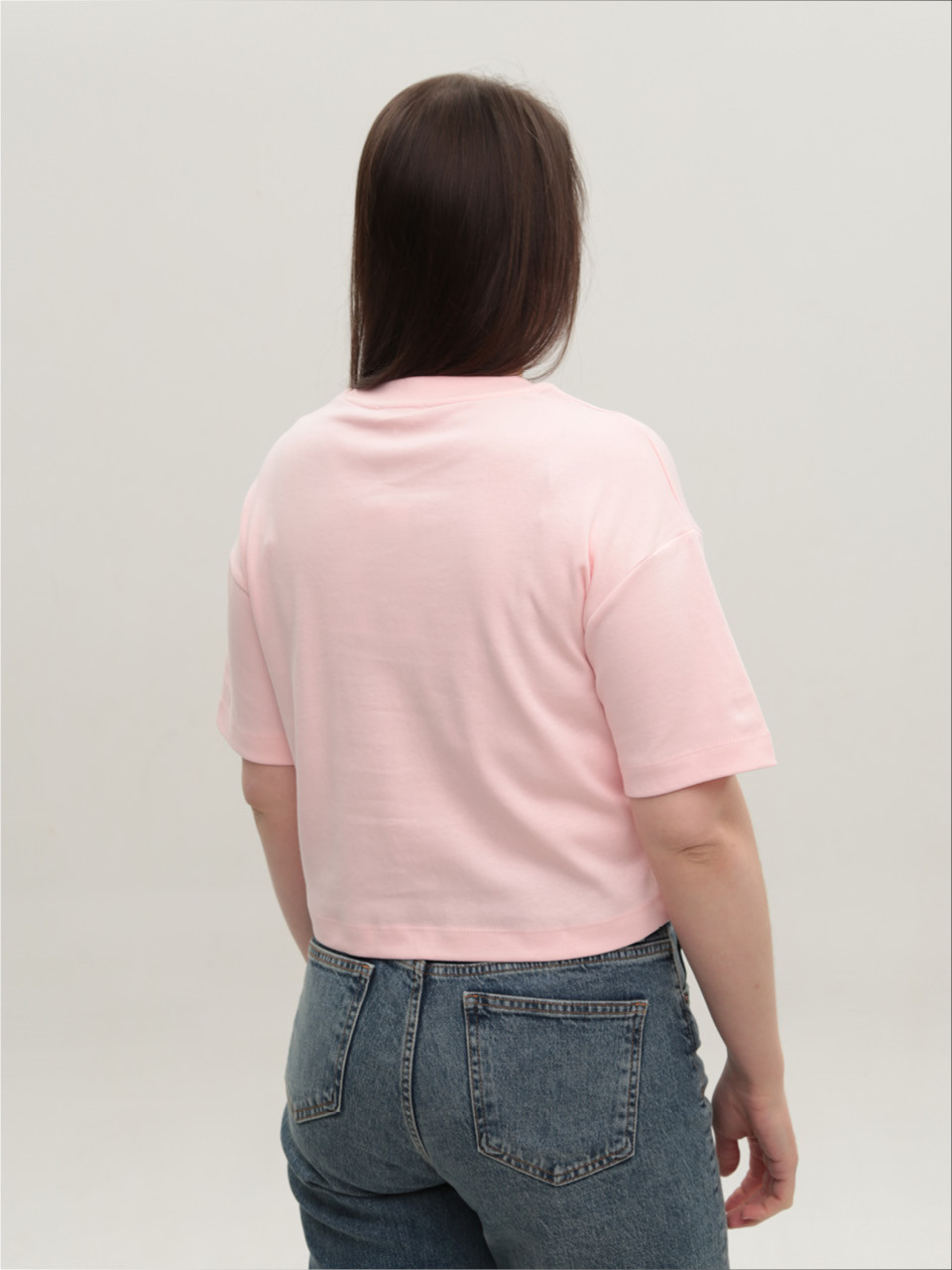Футболка жіноча рожева укорочена 114-19