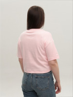 Футболка жіноча рожева укорочена 114-19