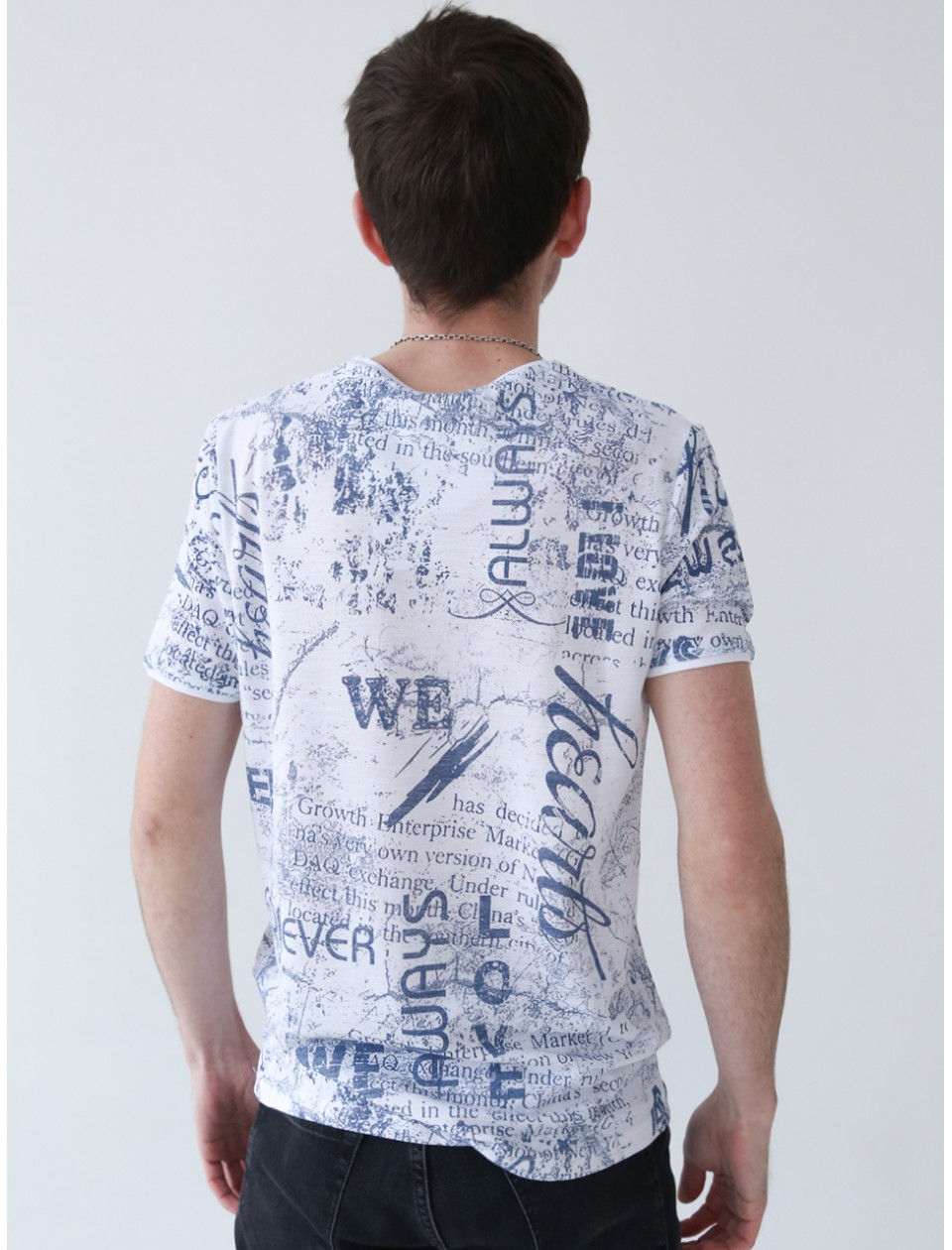 футболка JP BG 9103-1 бел+газет  m-2xl M   