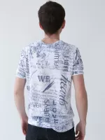 футболка JP BG 9103-1 бел+газет  m-2xl M   
