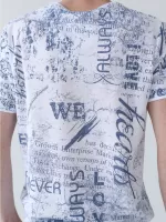 футболка JP BG 9103-1 бел+газет  m-2xl M   