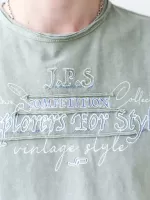 Футболка чоловіча хакі варена з переходом кольору 4716-2-1