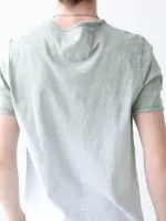 Футболка чоловіча хакі варена з переходом кольору 4716-2-1